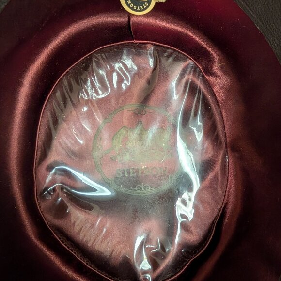 Vintage Royal Stetson Brown Fedora  hat 7-1/8 (2" Brim 4" Crown Teardrop) - Picture 7 of 10